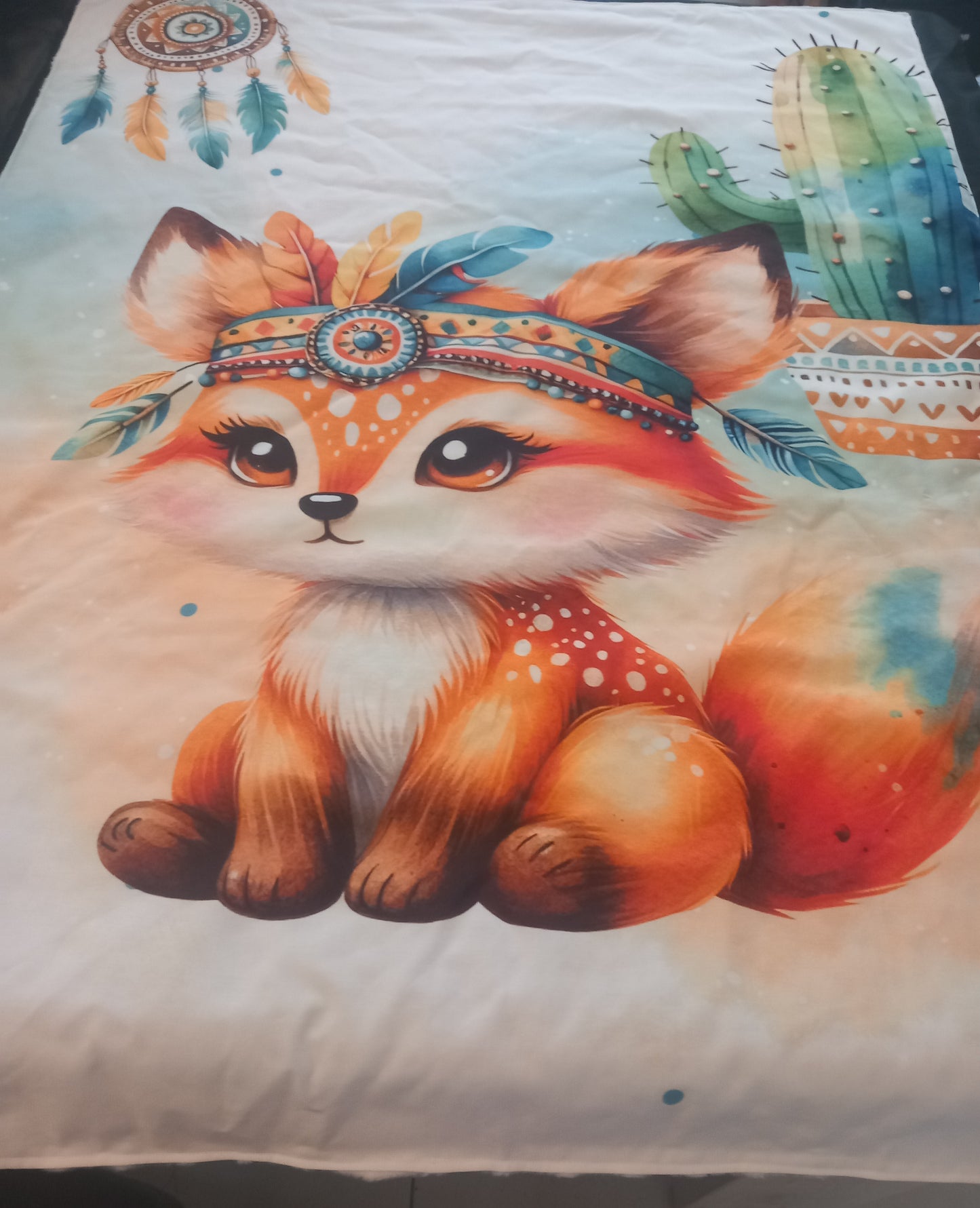 Couverture bébé et ou enfant Motif renard 🦊