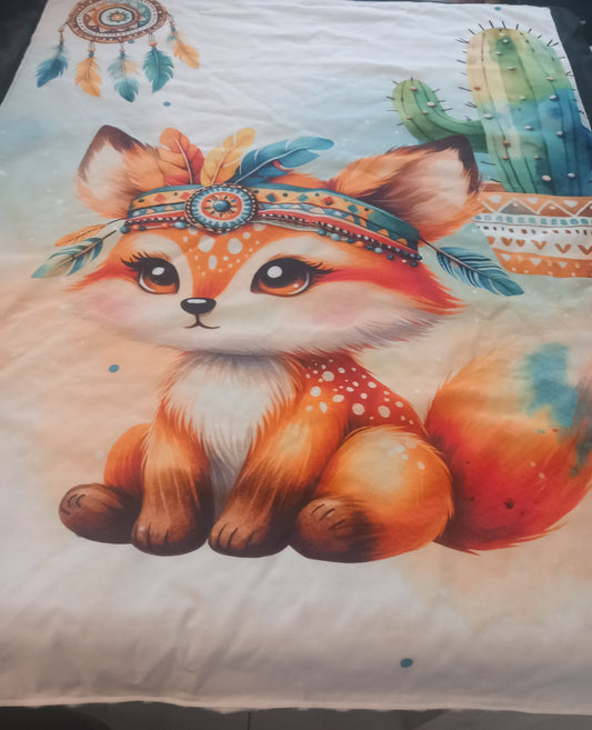 Couverture bébé et ou enfant Motif renard 🦊